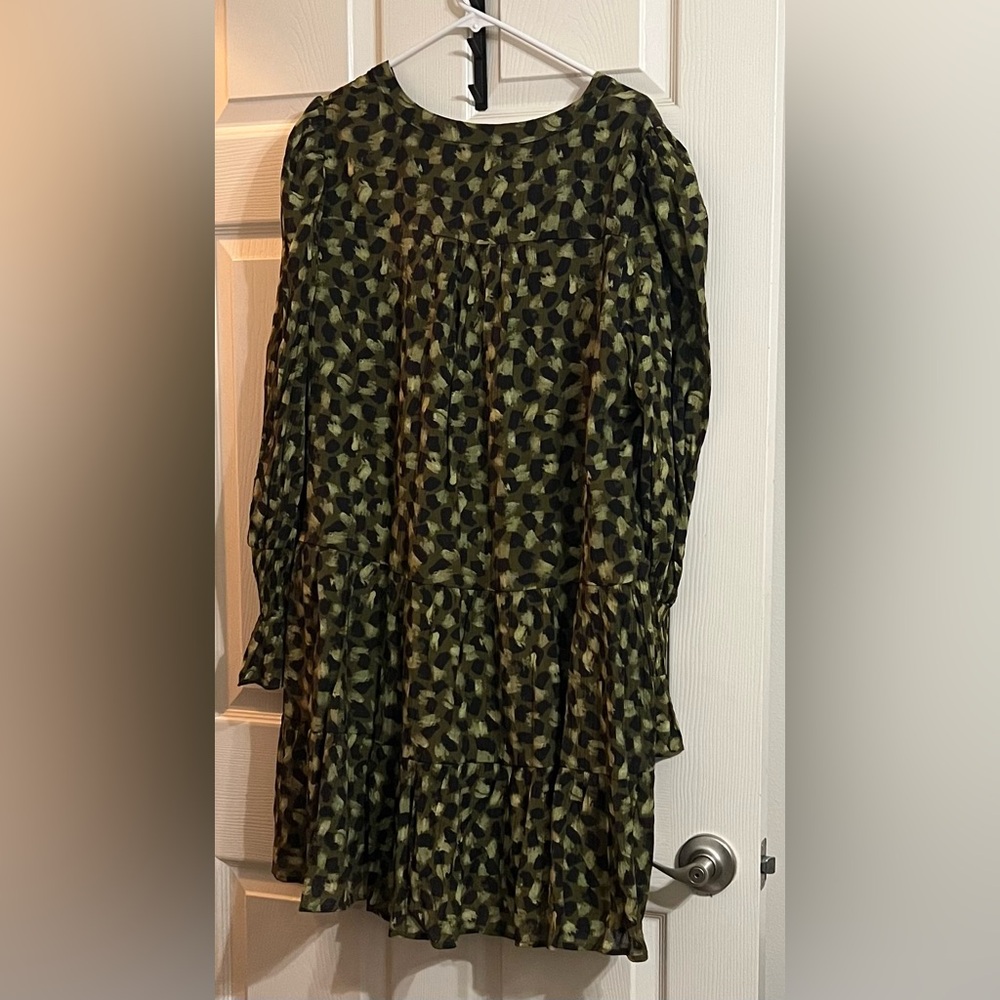 Pomander Place Green Black Kenzo Dress Size XL - Picture 3 of 5